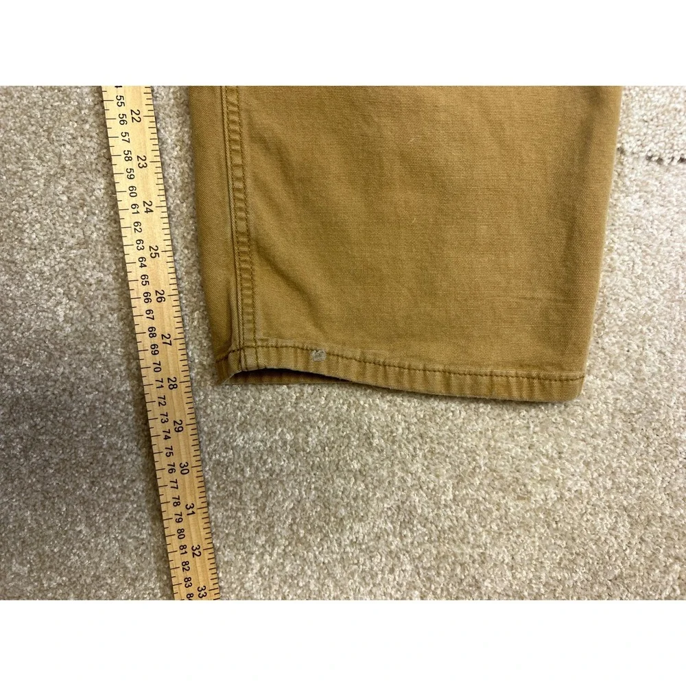 Carhartt Relaxed Fit Rugged Flex BN2517-M Canvas Work Pants Mens 40x30 Tan *Read